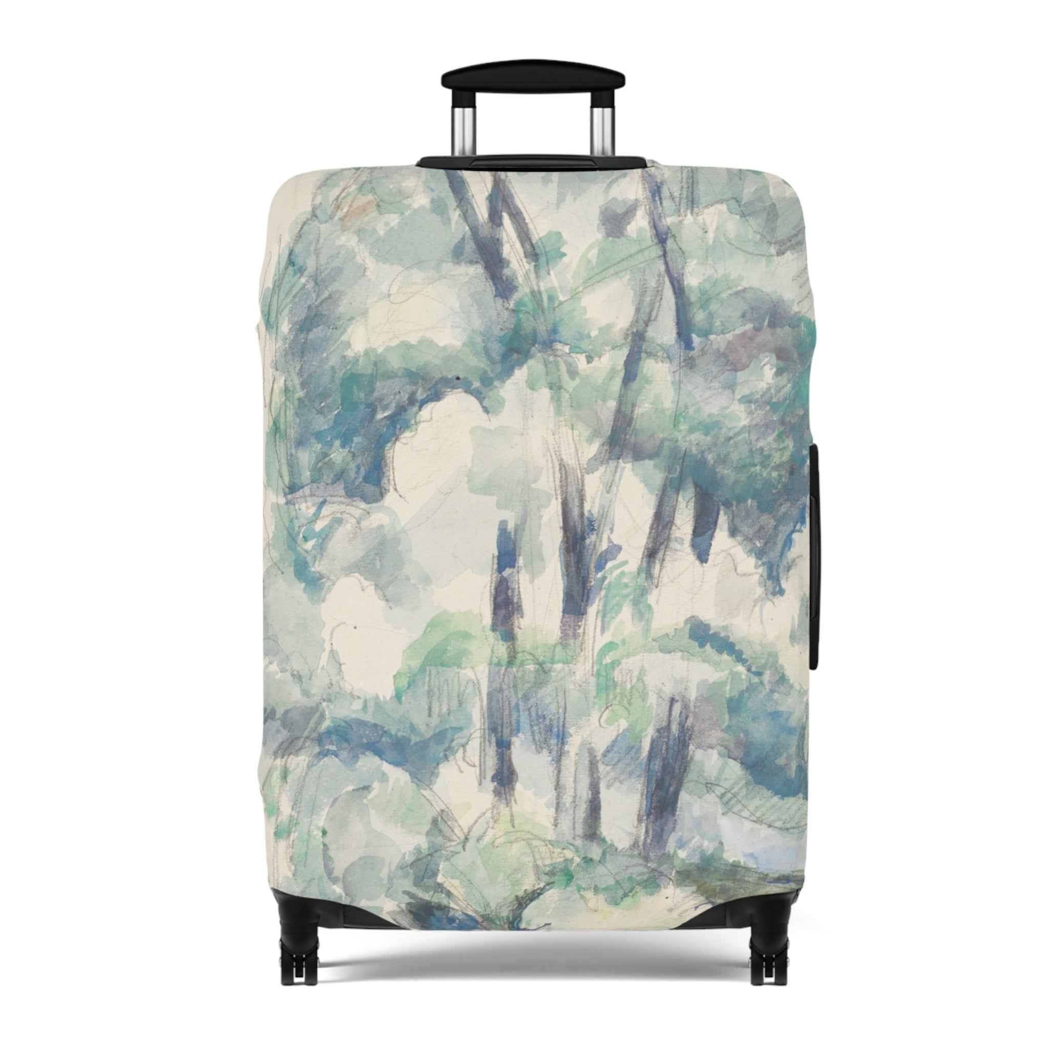 Cezanne Luggage Cover - Banks of the Seine Travel Accessory, Unique Gift for Travelers, Custom Luggage Protector, Wanderlust Decor, Airplane Essentials - Rosetta Creative Boutique